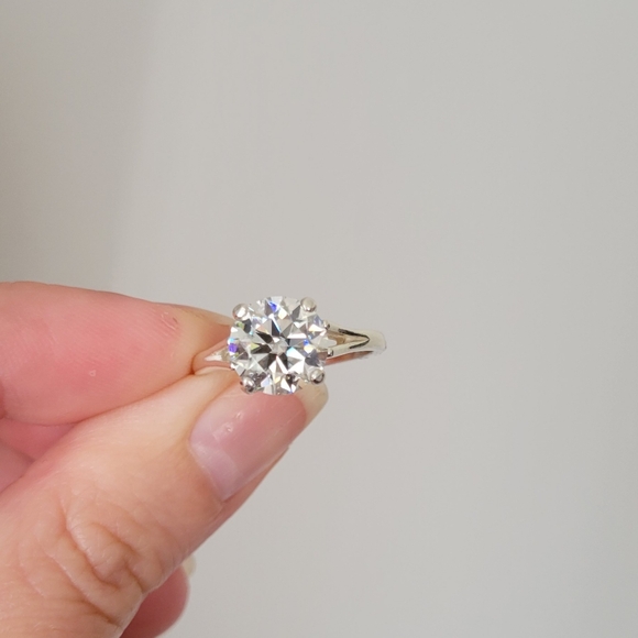 New 4ct Certified Moissanite Engagement Ring - Picture 4 of 13